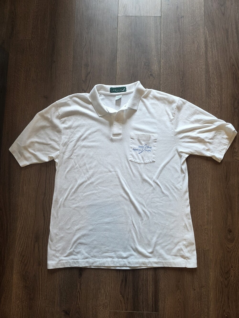 Outer Banks - Vintage 90s Polo - Jersey Shore Aquarium Society - XL - White